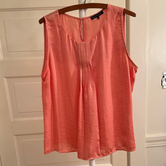 Violet & Claire Size XL Peach Sleeveless Blouse Brunch to Office Minimalist - Picture 1 of 3